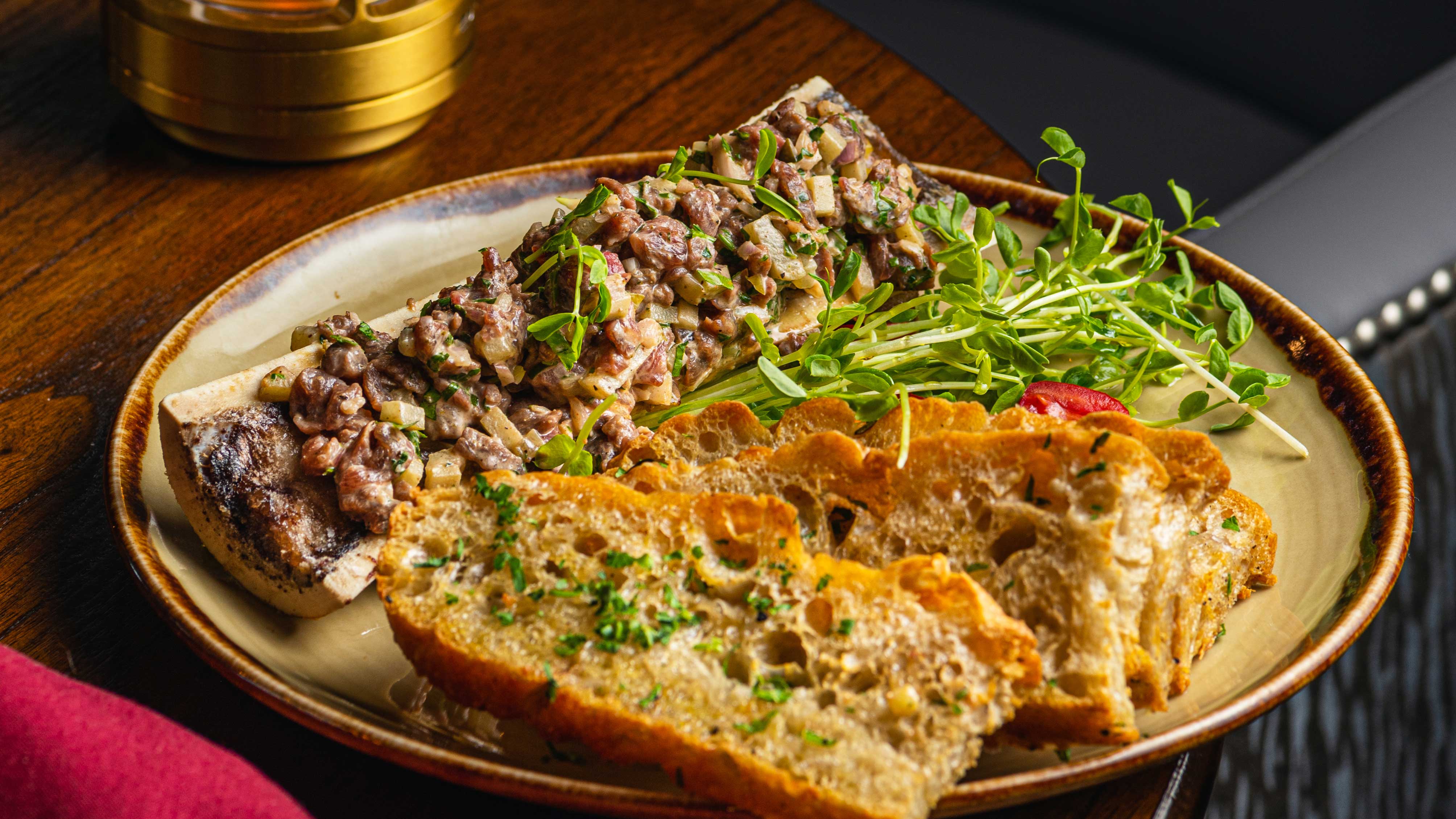 Bison Tartare with Bone Marrow