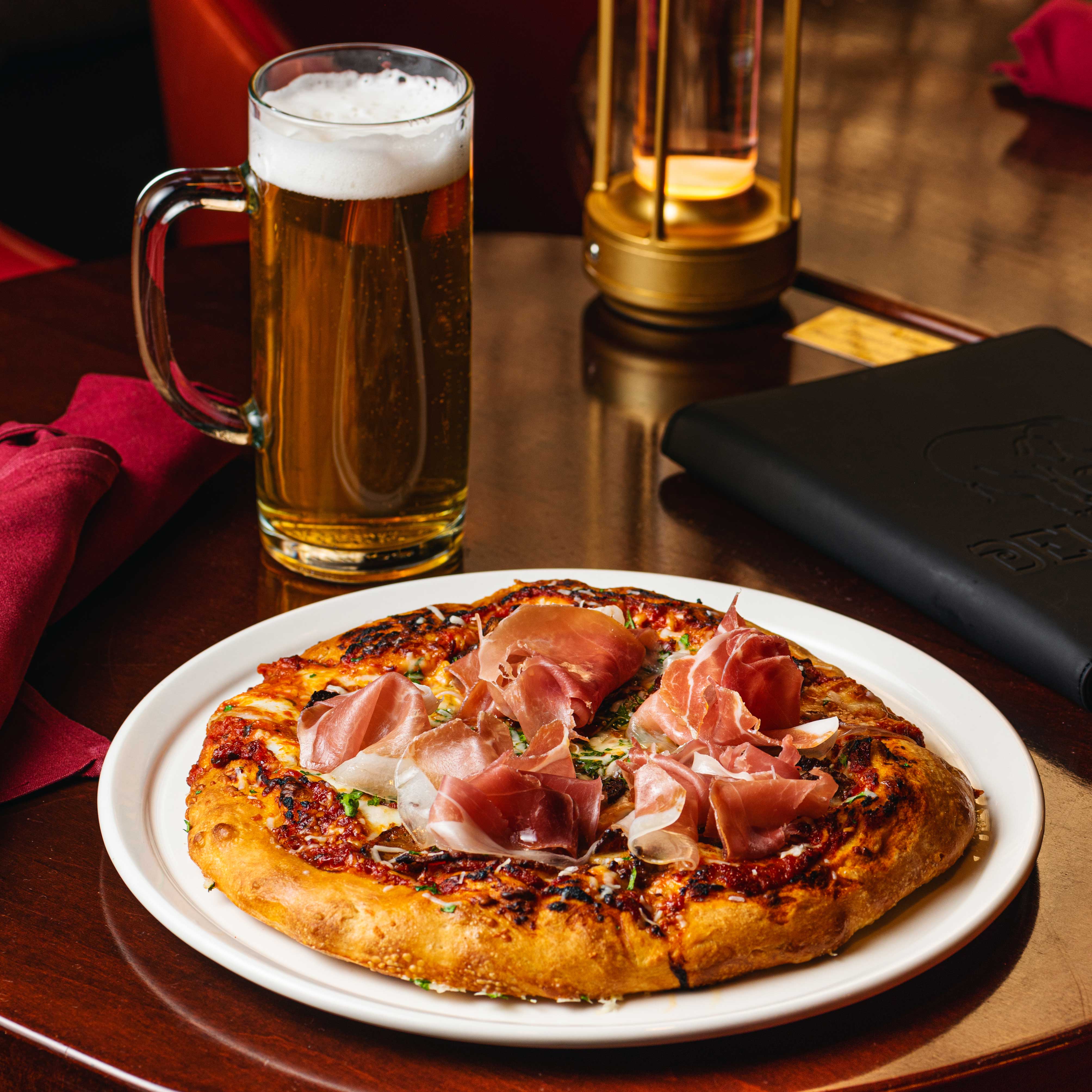 Pizza with Beer